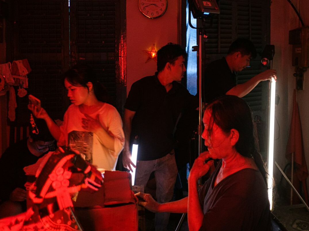 filmmaker directing scene