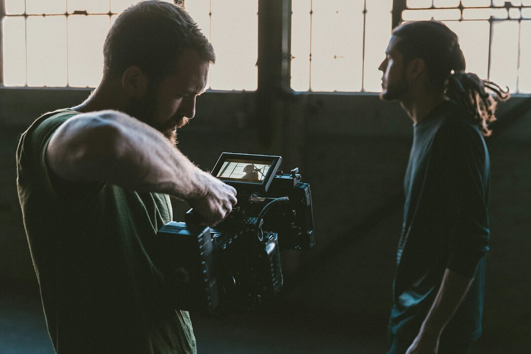 director shooting movie scene